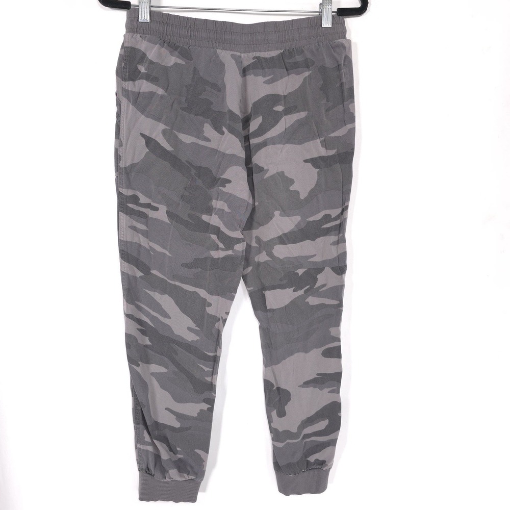 Splendid Joggers SMALL Camo Pull On Drawstring Relaxed Military Army Pants Gray - Picture 7 of 12